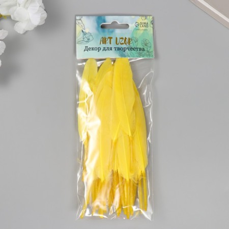 Decorative goose feature "bright yellow" set 30 pcs h = 10-12 cm-3