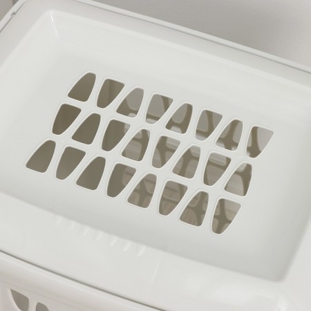 Besnaya basket with a lid "Moletta", 45 l, 43 × 32 × 48 cm, the color is light gray-4
