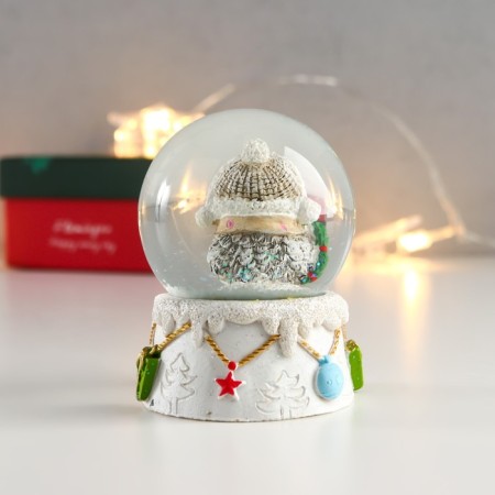 Souvenir Polystone Water Ball "Eagle in a hat, with a wreath" D = 6.5 cm 8x6.5x6.5 cm-4