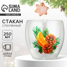 A glass with double walls 