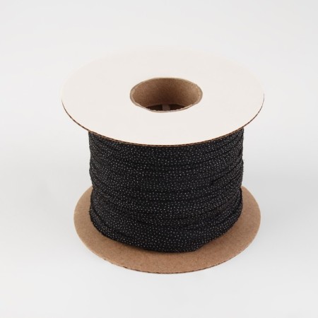 Non -woven ribbon, threaded, reinforced, 10 mm, 100 m, black color-2