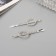 Invisible hair "Heidi" (set 2 pcs) sparkling, 6 cm, silver