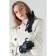 Female gloves, size 9, with insulation, black color
