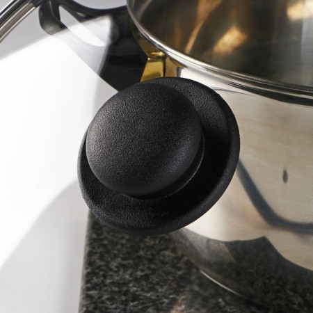 Glass cover for pans and pots “Dolyana”, D = 28 cm, stainless rim, plastic handle-2