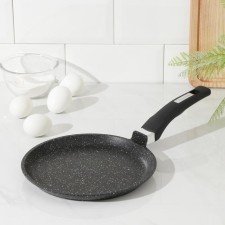 Pancake pan “granite Black” Induction Pro, D = 22 cm, plastic handle, anti -stick coating, black color
