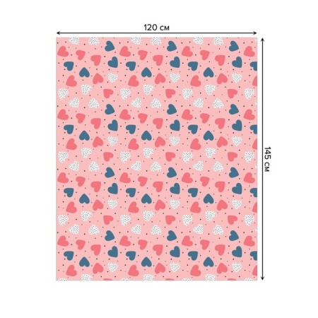 The tablecloth on the table "The path of the heart", rectangular, Saten, size 120x145 cm-1