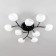 Ceiling chandelier Citilux "Florida" CL148195, 92x92x14.5 cm, 9x60W, E14, Black Color Black