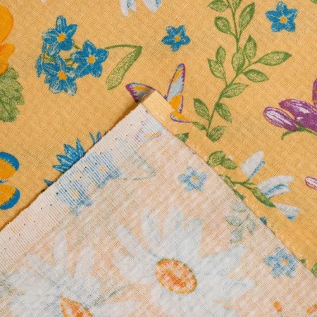 Bath sheet "Russian Field" 145x 180 cm, cotton waffle leaf-3