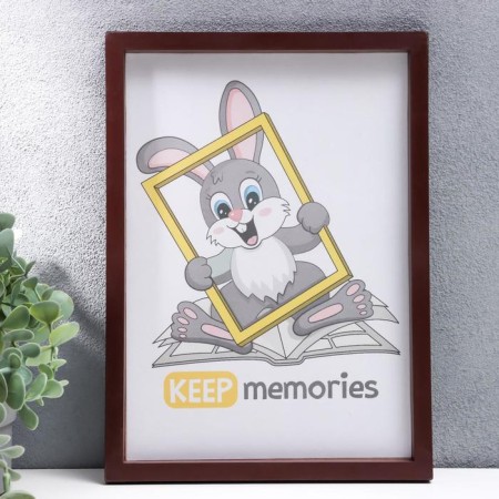 Photo frame plastic L-3 21x30 cm walnut (plastic screen)