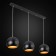 Suspended lamp Citilux "Omi" CL945135, 78x18x30 cm, 3x75W, E27, Black Color Black