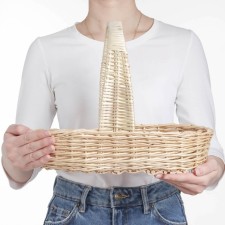 Product basket, 37 × 16 × 8/27 cm, manual weaving, willow