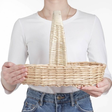 Product basket, 37 × 16 × 8/27 cm, manual weaving, willow