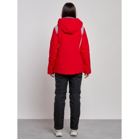 Ski costume female winter, size 50, red color-6