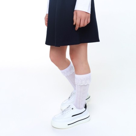 Golphs children's openwork with ruffles, white color, size 22