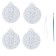 Christmas tree decoration for painting "Christmas trees" 4 pcs., Brush