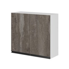 Cabinet hinged 2 Noktyurn doors 800x300x720 white/dark concrete/anthracite