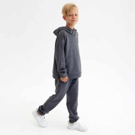 Costume for a boy (sweatshirt, trousers) minku: casual collection graphite color, height 104-1