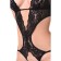 Erotic Body Erolata with a deep neckline, lace, black color, size 42-44