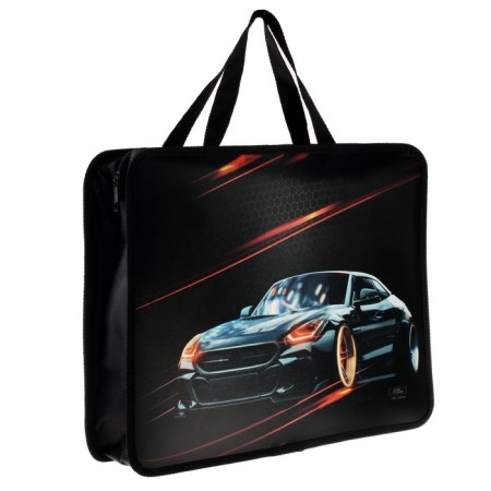 Folder with A4 handles, 330 x 260 x 75 mm, plastic, pens, calligrata "car"-1