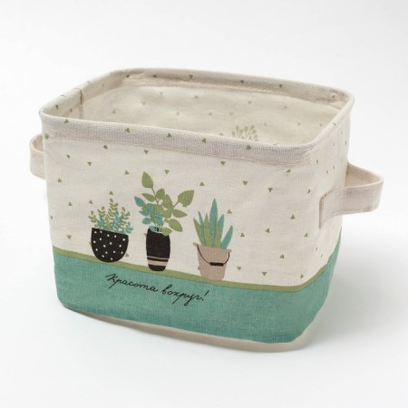Textile basket "Flower store", 20.5x16 x14.5 cm-2