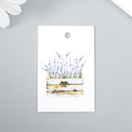 Tag "Flowers in the box" 4x6 cm