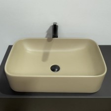 Раковина накладная Comforty 78575MC-60, прямоугольная, цвет капучино матовый