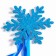 Carnival rod "snowflake", blue color