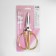 Scissors for needlework, mowed blade, 7 ", 17 cm, gold color
