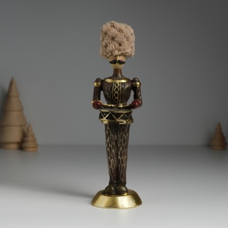 Polystone souvenir "Soldier with a drum" 5x6x19 cm