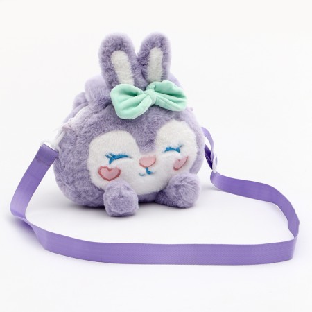 Children's "Bunny" bag with a bow, 18 cm, purple color