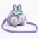 Children's "Bunny" bag with a bow, 18 cm, purple color