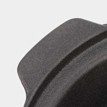 Cast iron fried "Birger", 1.5 l, d = 24 cm, glass cover, black color-3