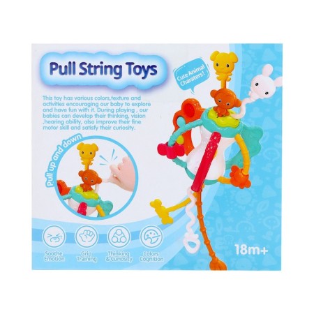Developing toy "Funny animals", with tactile rubber bands-14