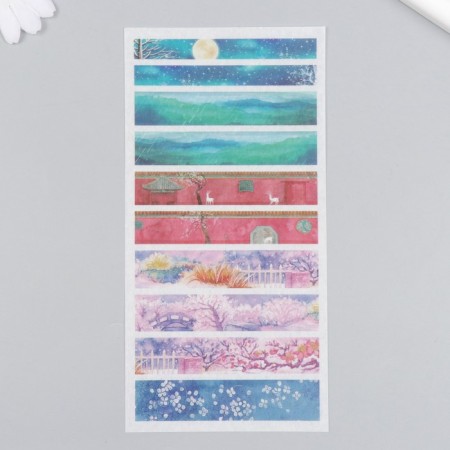 Stickers for creativity Paper "Landscape" set 3 sheets 10x20 cm-1