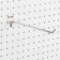 A single hook for a metal perforated panel, step 25 mm, d = 6 mm, l = 300 mm, chromium color