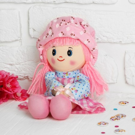Soft doll "Girl", Panama Pigholka, Mix Colors