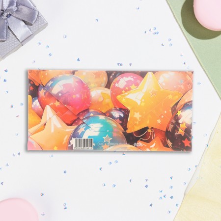 Money envelope "Happy Birthday!" balls, 16.5 x 8 cm-2
