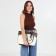 David Jones zipper bag, external pocket, beige/brown