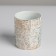 Ceramic glass with embossing, "intersperseions", 8 x 9.5 cm