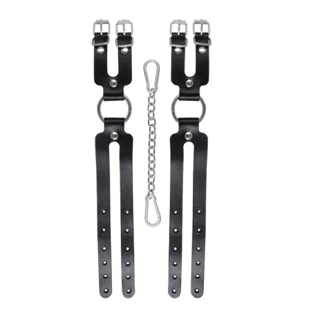 OCHOV Pecado BDSM, two straps, genuine leather, black-4