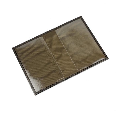 Cover on the passport n/k, without fastener, pocket 1, color brown crocodile P406-1