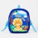 Baby backpack on lightning, 3 outer pockets, blue color