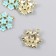 Decor for creativity Metal, enamel "Circle from forget -me -nots" 2.2x2.4 cm