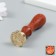 Printing for wax with a wooden handle "Christmas ball" 9x2.5x2.5 cm