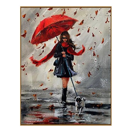 Diamond mosaic "Under the umbrella", 35 colors