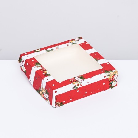 Folding box with the “New Year mood” window, 15 x 15 x 4 cm-1