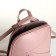 City backpack of artificial leather with lightning, pink color