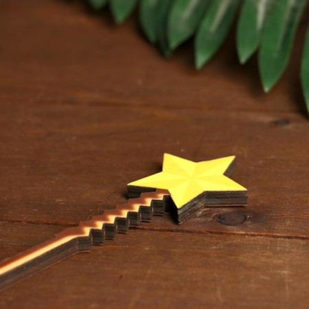 Souvenir made of wood "Fairy Magic wand with a star, precious"-1
