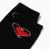 Women's socks "Hearts", Black Color, Rr. 23-25