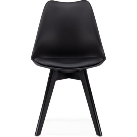 Plastic stool Bonuss array of beech/eco -leather/plastic, black 49x57x82 cm-1